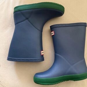 Hunter Navy and Forest Rain Boots